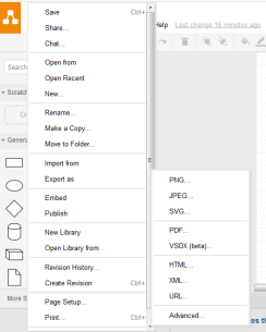 drawio export menu